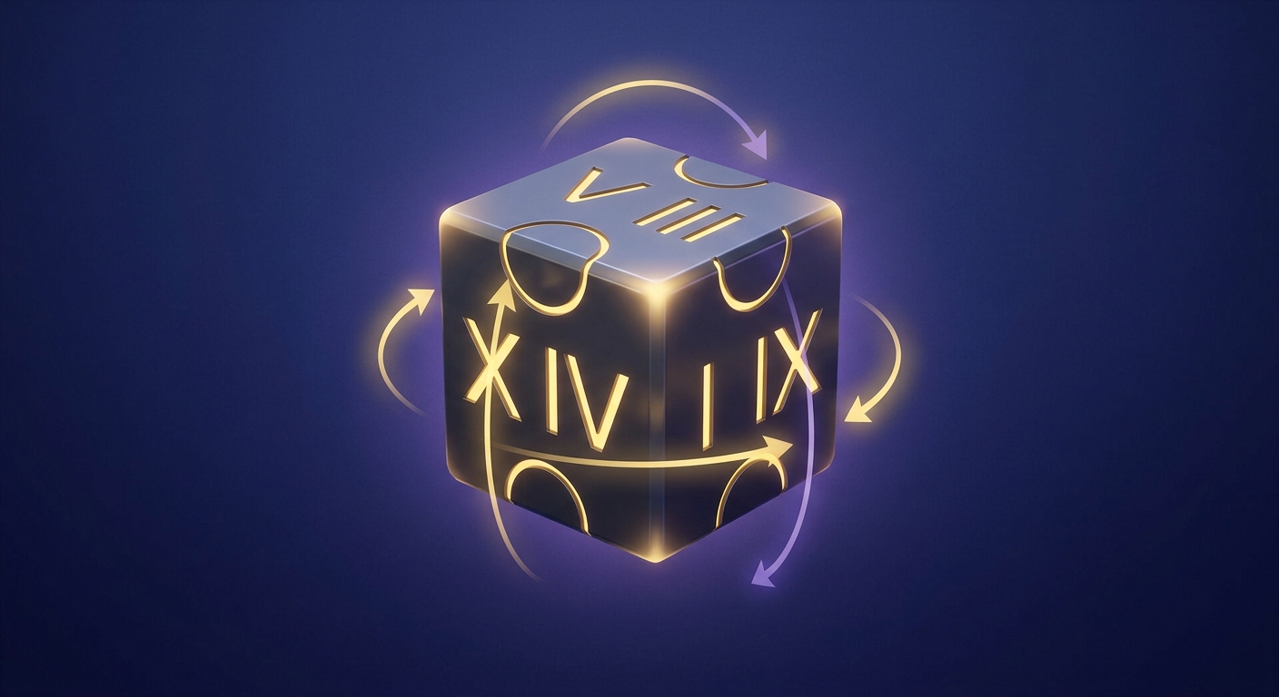 IvCube gameplay screenshot showing a geometric cube with glowing symbol fragments